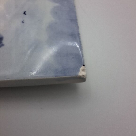 Holland Blue Tile Coaster Windmill Bartelts Rotterdam Square Dutch Vintage - Picture 5 of 7